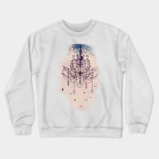 Chandelier (with flying birds) Crewneck Sweatshirt